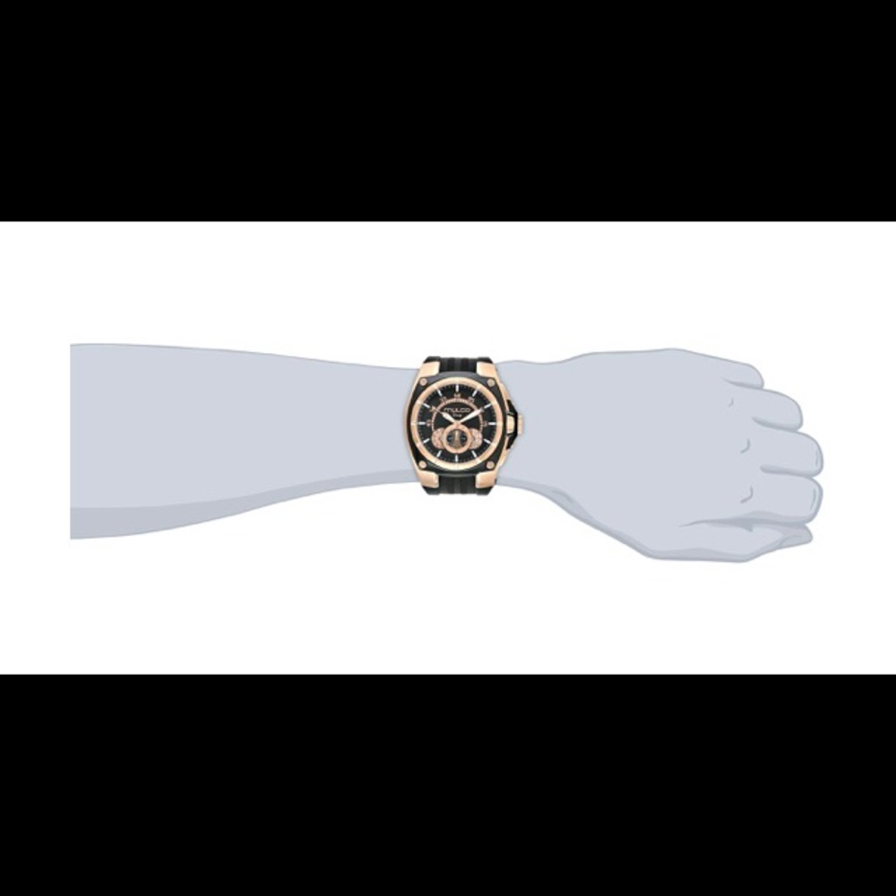 Mulco Deep, Unisex, Oversized,Black Silicon Strap.